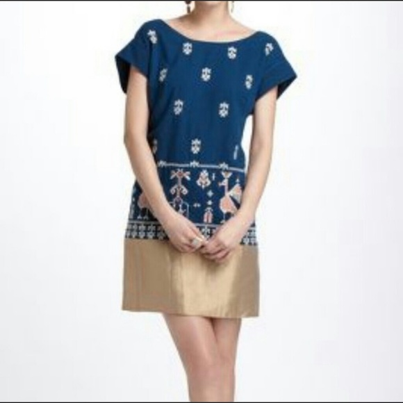 New Anthropologie Floreat Avian Myth Sheath Dress Xs 2 - Picture 3 of 3